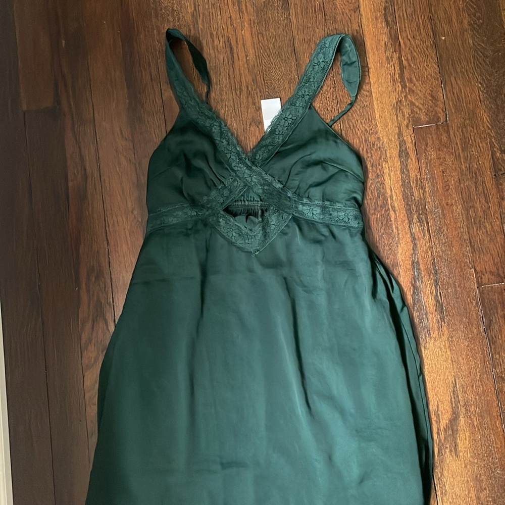 Silky Lace Cut Out Slip Dress NWT